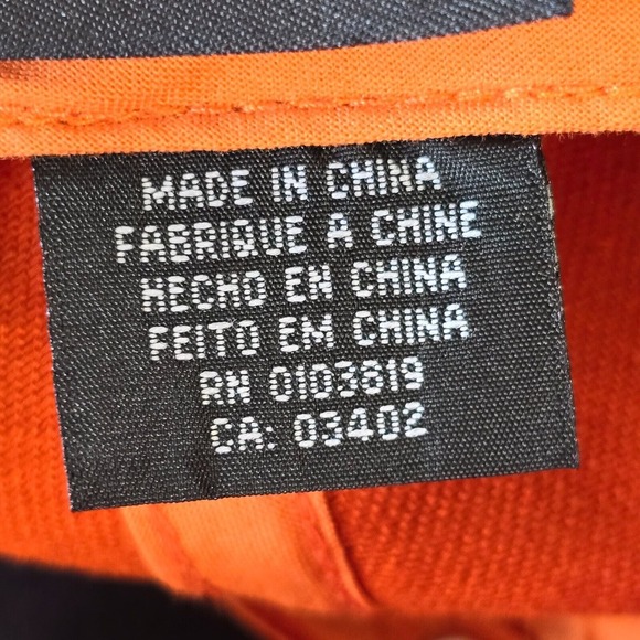 Harley-Davidson Hat Cap Big Logo Orange Motorcycles Biker Adjustable Strap - Picture 8 of 9